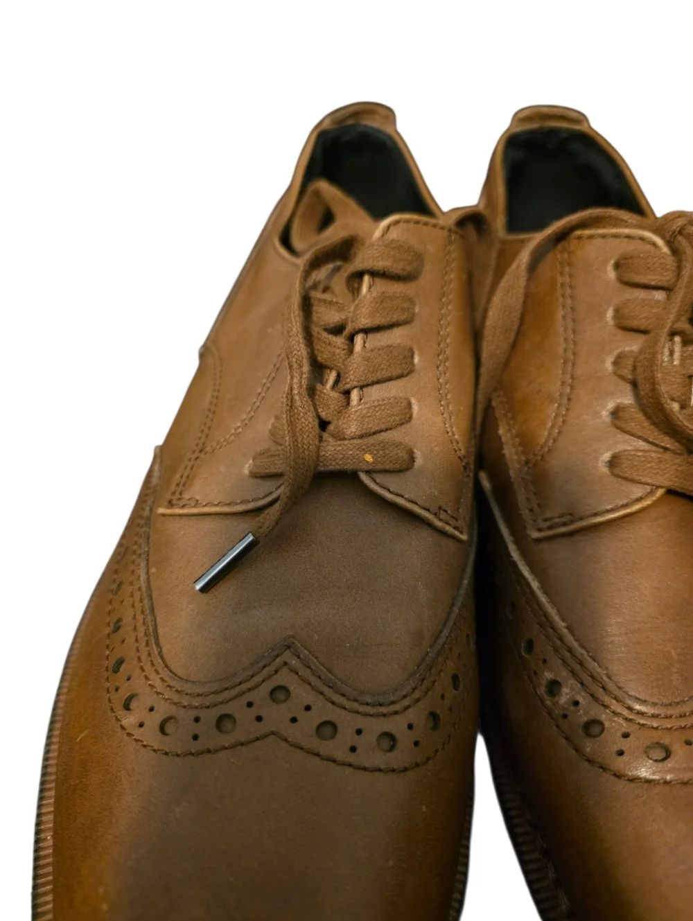 COACH Bleecker Wingtip Brogue Derby Shoes Brown Leather Lace-Up - Size 10D‎